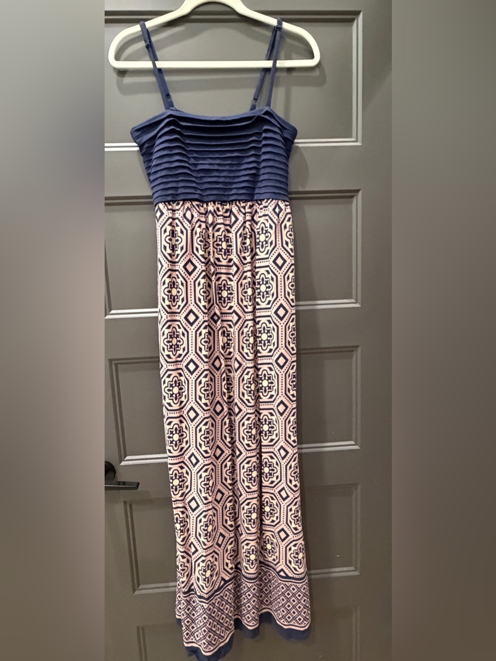 Lilka by Anthropologie Scarf Printed Carreau Maxi Dress